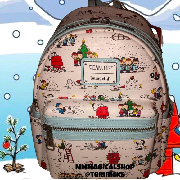 Loungefly Bags Loungefly Peanuts Happy Holidays Aop Mini Backpack